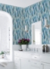 Picture of EttaVee Brushstroke Peel & Stick Wallpaper - Blue & Green