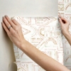 Picture of Brisbane Peel & Stick Wallpaper - Terracotta