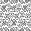 Picture of Minions Line Art Peel and Stick Wallpaper - Black/White