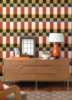 Picture of Emily Rayna Framework Peel and Stick Wallpaper - Auburn