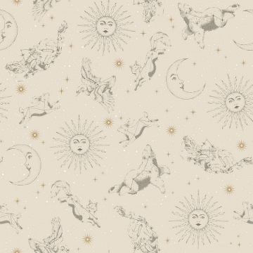 Picture of Zodiac Dreams Peel and Stick Wallpaper - Linen