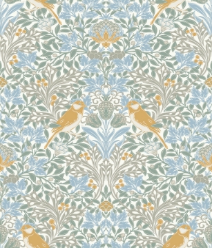 Picture of Garden Aviary Peel and Stick Wallpaper - Sky Blue