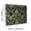 Picture of Blooming Damask Peel and Stick Wallpaper - Deep Green