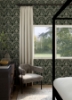 Picture of Blooming Damask Peel and Stick Wallpaper - Deep Green