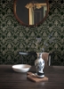 Picture of Blooming Damask Peel and Stick Wallpaper - Deep Green