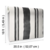 Picture of Mr. Kate Winston Watercolor Stripe Peel and Stick Wallpaper - Soft Black