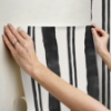 Picture of Mr. Kate Winston Watercolor Stripe Peel and Stick Wallpaper - Soft Black