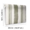 Picture of Mr. Kate Winston Watercolor Stripe Peel and Stick Wallpaper - Moss Green