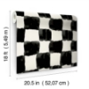 Picture of Mr. Kate Tess Watercolor Checker Peel and Stick Wallpaper - Soft Black