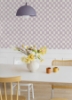 Picture of Mr. Kate Tess Watercolor Checker Peel and Stick Wallpaper - Soft Lavender