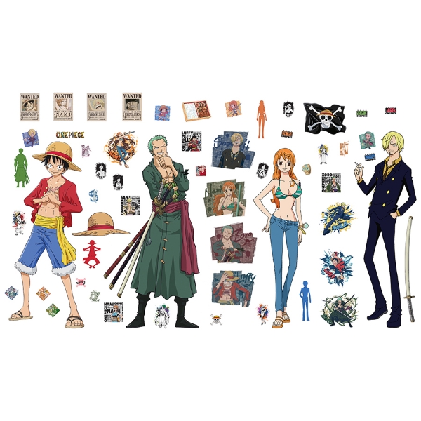 Picture of One Piece Anime Straw Hat Crew Peel and Stick Wall Decals