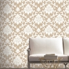 Picture of Damask Peel & Stick Wallpaper - Gold and White