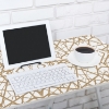 Picture of Shattered Geometric Peel and Stick Wallpaper - White