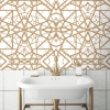 Picture of Shattered Geometric Peel and Stick Wallpaper - White