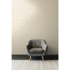 Picture of Striped Hexagon Peel and Stick Wallpaper - White & Gold