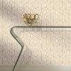 Picture of Striped Hexagon Peel and Stick Wallpaper - White & Gold