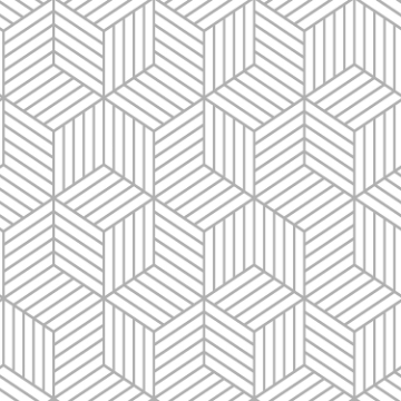 Picture of Striped Hexagon Peel and Stick Wallpaper - Grey