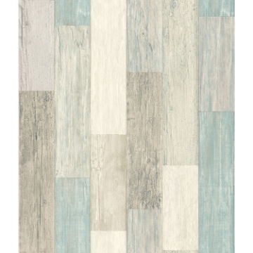 Picture of Weathered Wood Peel and Stick Wallpaper - Blue