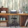 Picture of Weathered Wood Peel and Stick Wallpaper - Blue