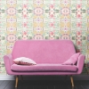 Picture of Synchronized Floral Pink Peel and Stick Wallpaper