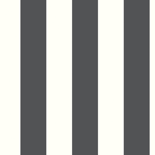 Picture of Awning Stripe Peel and Stick Wallpaper - Black