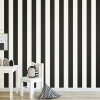 Picture of Awning Stripe Peel and Stick Wallpaper - Black