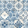 Picture of Mediterranean Tile Peel and Stick Wallpaper - Blue