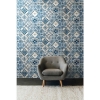 Picture of Mediterranean Tile Peel and Stick Wallpaper - Blue