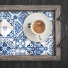 Picture of Mediterranean Tile Peel and Stick Wallpaper - Blue