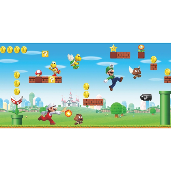 Picture of Super Mario Scene Peel and Stick Wallpaper Border