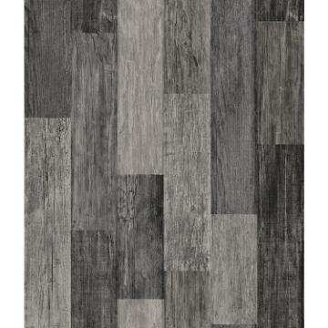 Picture of Weathered Wood Peel and Stick Wallpaper - Black