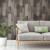 Picture of Weathered Wood Peel and Stick Wallpaper - Black