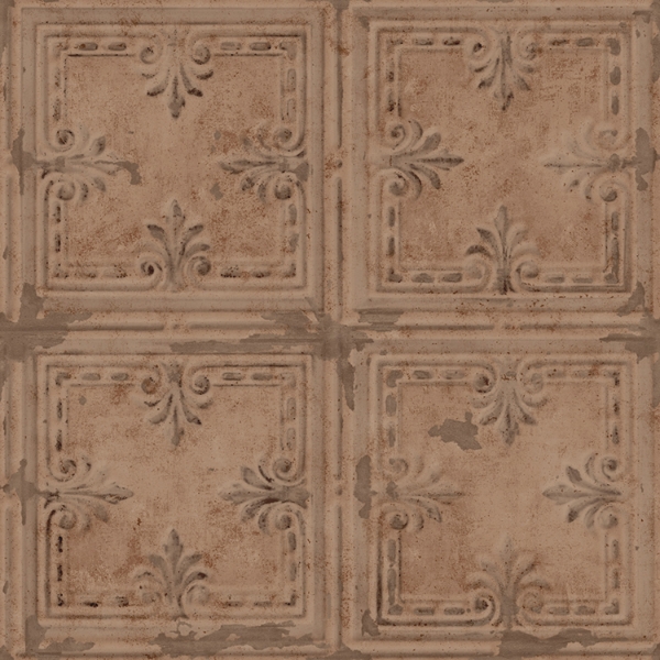 Picture of Tin Tile Peel and Stick Wallpaper - Copper