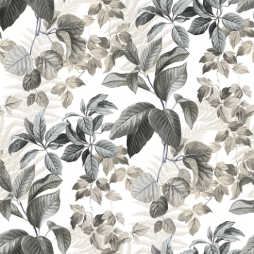 Picture of Rainforest Leaves Peel and Stick Wallpaper - Neutral