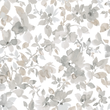 Picture of Watercolor Floral Peel and Stick Wallpaper - Neutral