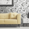 Picture of Watercolor Floral Peel and Stick Wallpaper - Black