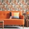 Picture of Aztec Peel and Stick Wallpaper - Orange