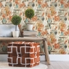 Picture of Aztec Peel and Stick Wallpaper - Orange