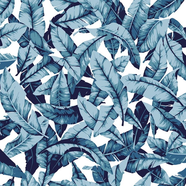 Picture of Palm Peel and Stick Wallpaper - Blue