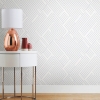 Picture of Perplexing Peel and Stick Wallpaper - Silver