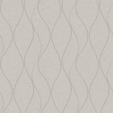 Picture of Wave Ogee Peel and Stick Wallpaper - Beige