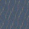 Picture of Wave Ogee Peel and Stick Wallpaper - Navy