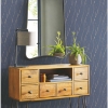 Picture of Wave Ogee Peel and Stick Wallpaper - Navy