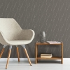 Picture of Wave Ogee Peel and Stick Wallpaper - Gray