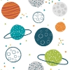 Picture of Planets Peel and Stick Wallpaper - Multicolor