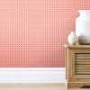 Picture of Caning Peel and Stick Wallpaper - Coral