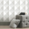 Picture of Origami Peel and Stick Wallpaper - Gray