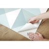 Picture of Origami Peel and Stick Wallpaper - Blue