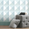 Picture of Origami Peel and Stick Wallpaper - Blue