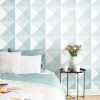 Picture of Origami Peel and Stick Wallpaper - Blue